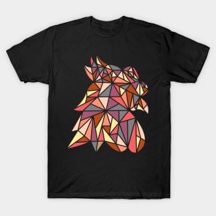 Colorful creative geometric rooster head T-Shirt